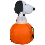 Load image into Gallery viewer, Gemmy Airblown Inflatable Snoopy In Pumpkin w/Woodstock Peanuts, 3 ft Tall, Multicolored
