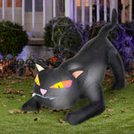 Load image into Gallery viewer, 4&#39; Wide Airblown Outdoor Black Cat w/ Tail Up Halloween Inflatable
