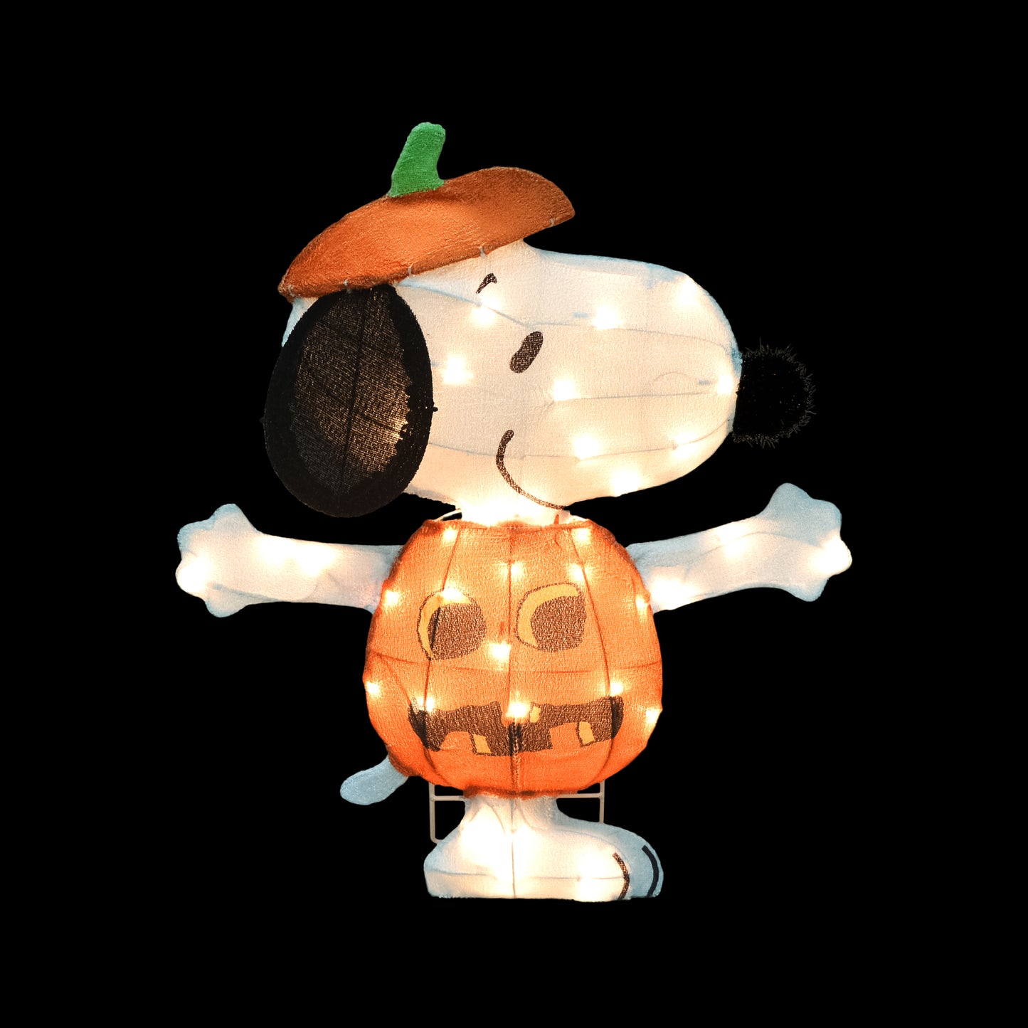24-Inch Peanuts Snoopy in Jack O’ Lantern Pre-Lit Halloween Yard Art image 3