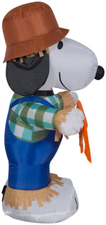 Load image into Gallery viewer, 3.5&#39; Airblown Snoopy as Scarecrow Thanksgiving Inflatable
