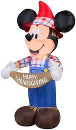 Load image into Gallery viewer, 3.5&#39; Airblown Mickey as Scarecrow Disney Thanksgiving Inflatable
