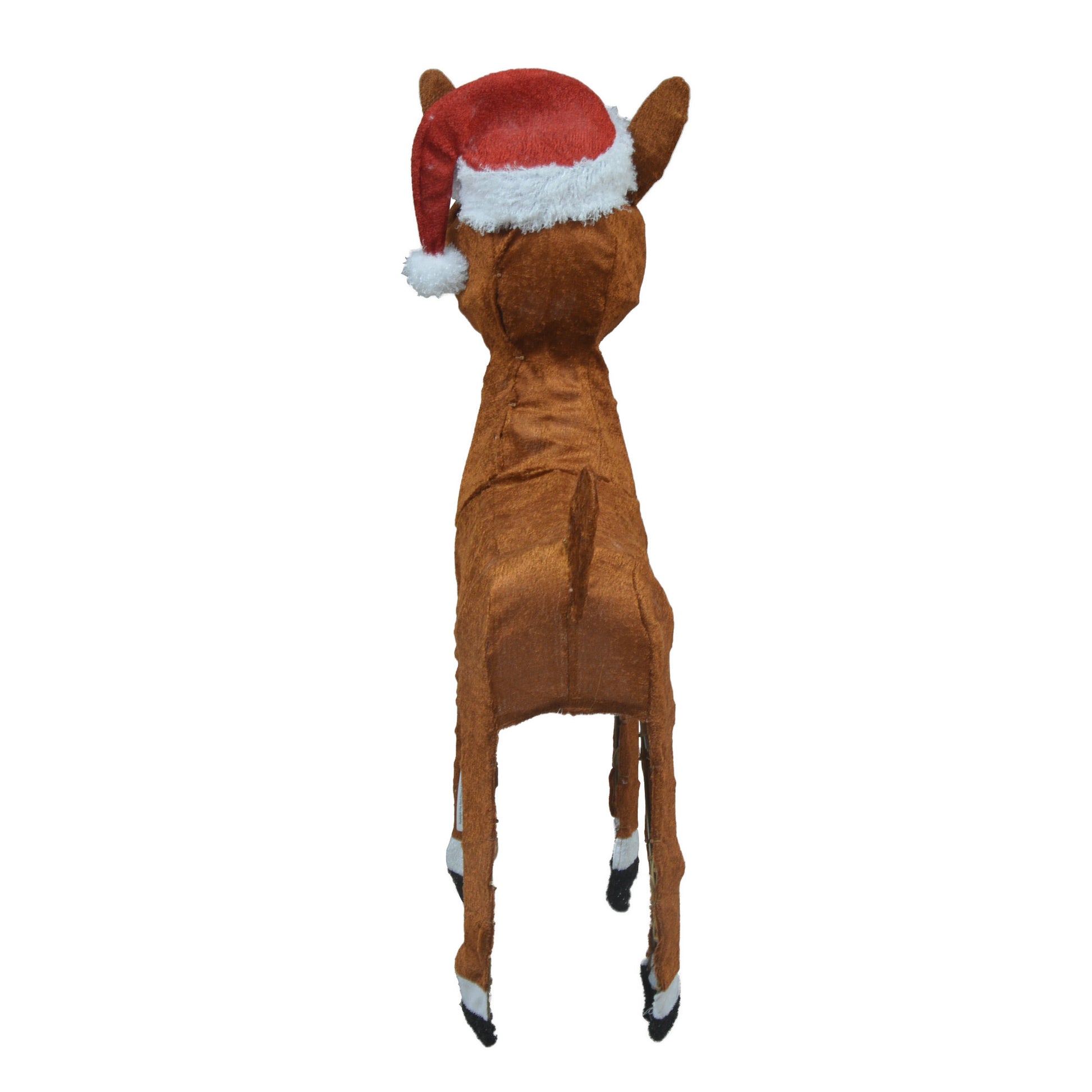 36-Inch Rudolph with Santa Hat Pre-Lit 3D Yard Art image 4