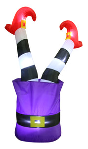 4.5' Airblown Witches Legs in the Air Halloween Inflatable