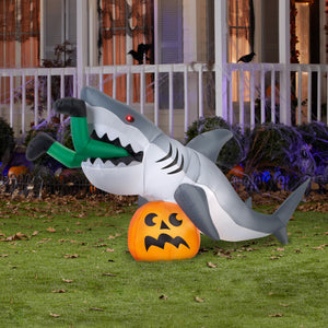 Airblown 9 Foot "Caught By a Shark" Animated Halloween Inflatable