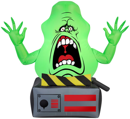 Slimer Ghost on Ghost Trap Ghostbusters, 3.5 ft Tall, green