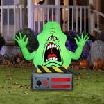 Load image into Gallery viewer, Gemmy Airblown Slimer Ghost on Ghost Trap Ghostbusters , 3.5 ft Tall, green
