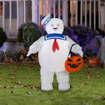 Load image into Gallery viewer, Ghostbusters Airblown Inflatable Stay Puft w/Pumpkin Tote Ghostbusters, 3.5 ft Tall, White
