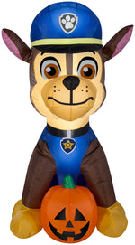 Load image into Gallery viewer, Gemmy Airblown Inflatable Paw Patrol Chase w/Pumpkin Nick, 3 ft Tall, Multicolored
