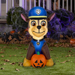 Load image into Gallery viewer, Gemmy Airblown Inflatable Paw Patrol Chase w/Pumpkin Nick, 3 ft Tall, Multicolored
