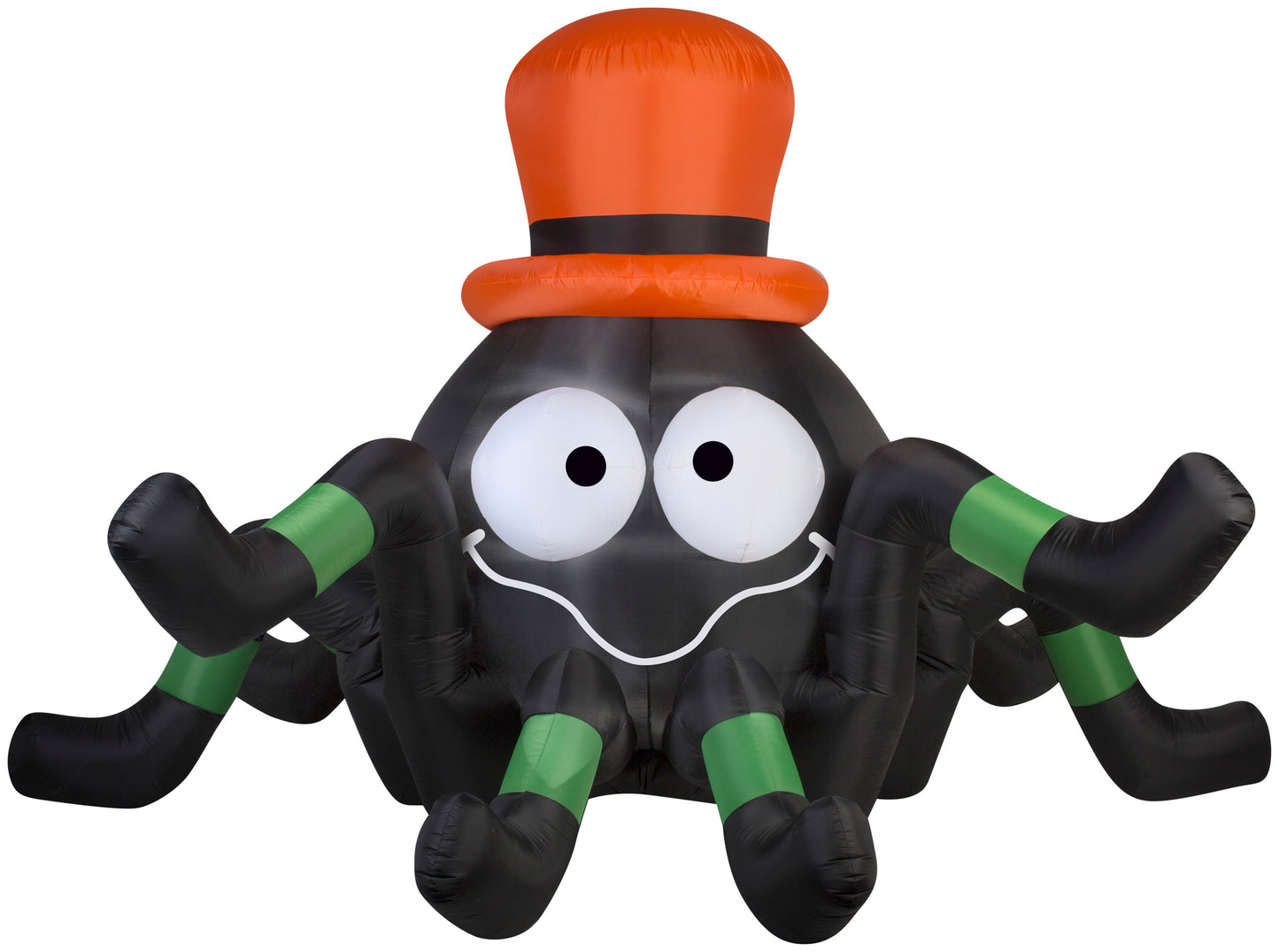6' Wide Spider with Orange Hat Halloween Inflatable