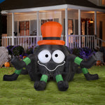 Load image into Gallery viewer, 6&#39; Wide Airblown Spider with Orange Hat Halloween Inflatable
