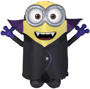 8' Airblown Giant Gone Batty Minion Halloween Inflatable
