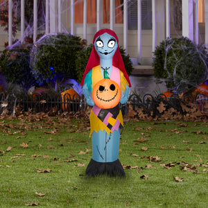Gemmy Airblown Sally w/Pumpkin Disney, 3.5 ft Tall, Yellow