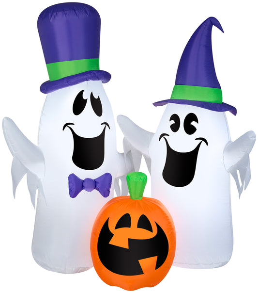 Ghosts and Pumpkin Scene Halloween Inflatable