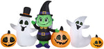 Load image into Gallery viewer, Gemmy Airblown Witch Ghost and JOL Collection Scene OPP , 4 ft Tall, Multicolored
