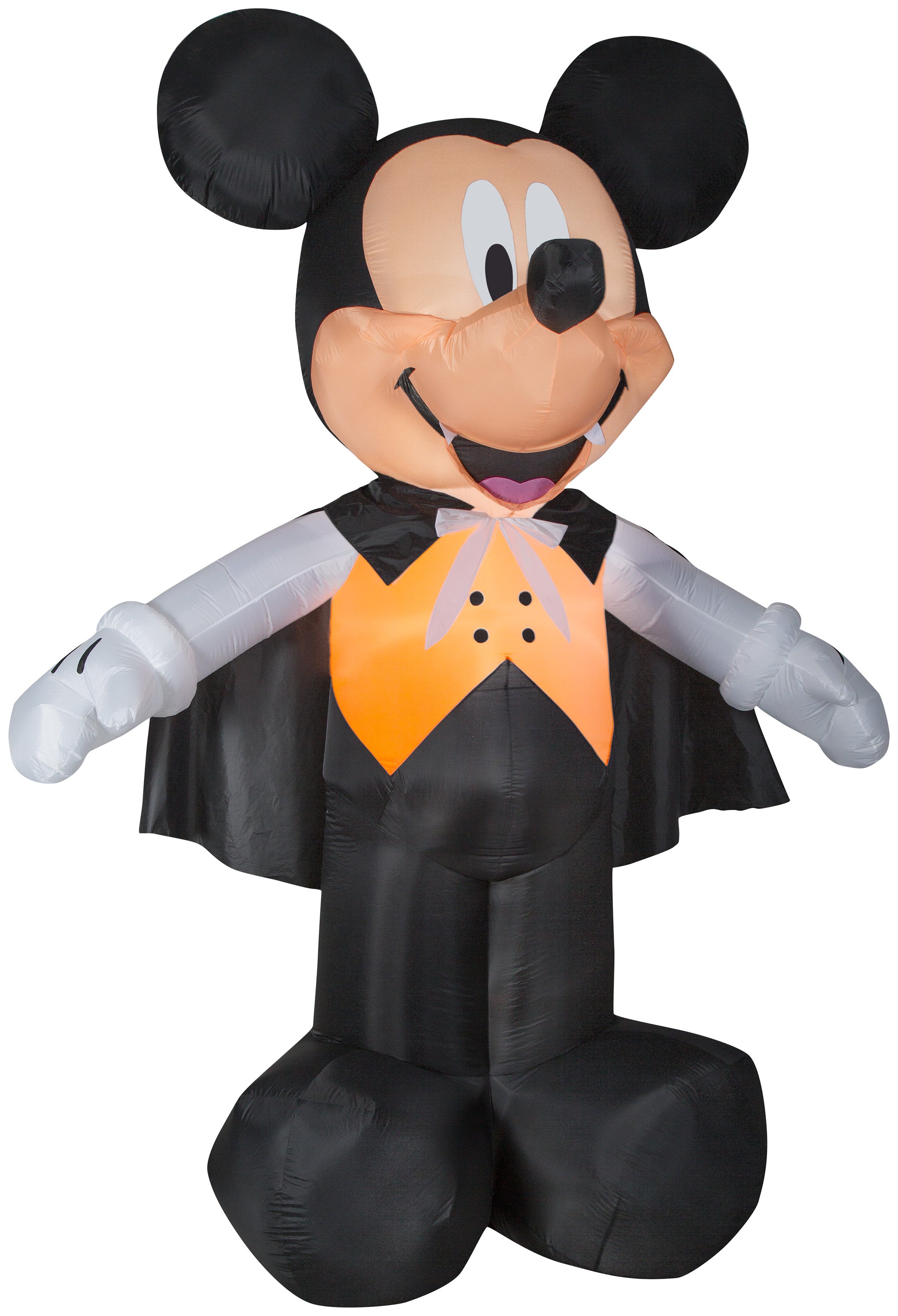 10' Giant Airblown Mickey Vampire in Orange Vest Halloween Inflatable