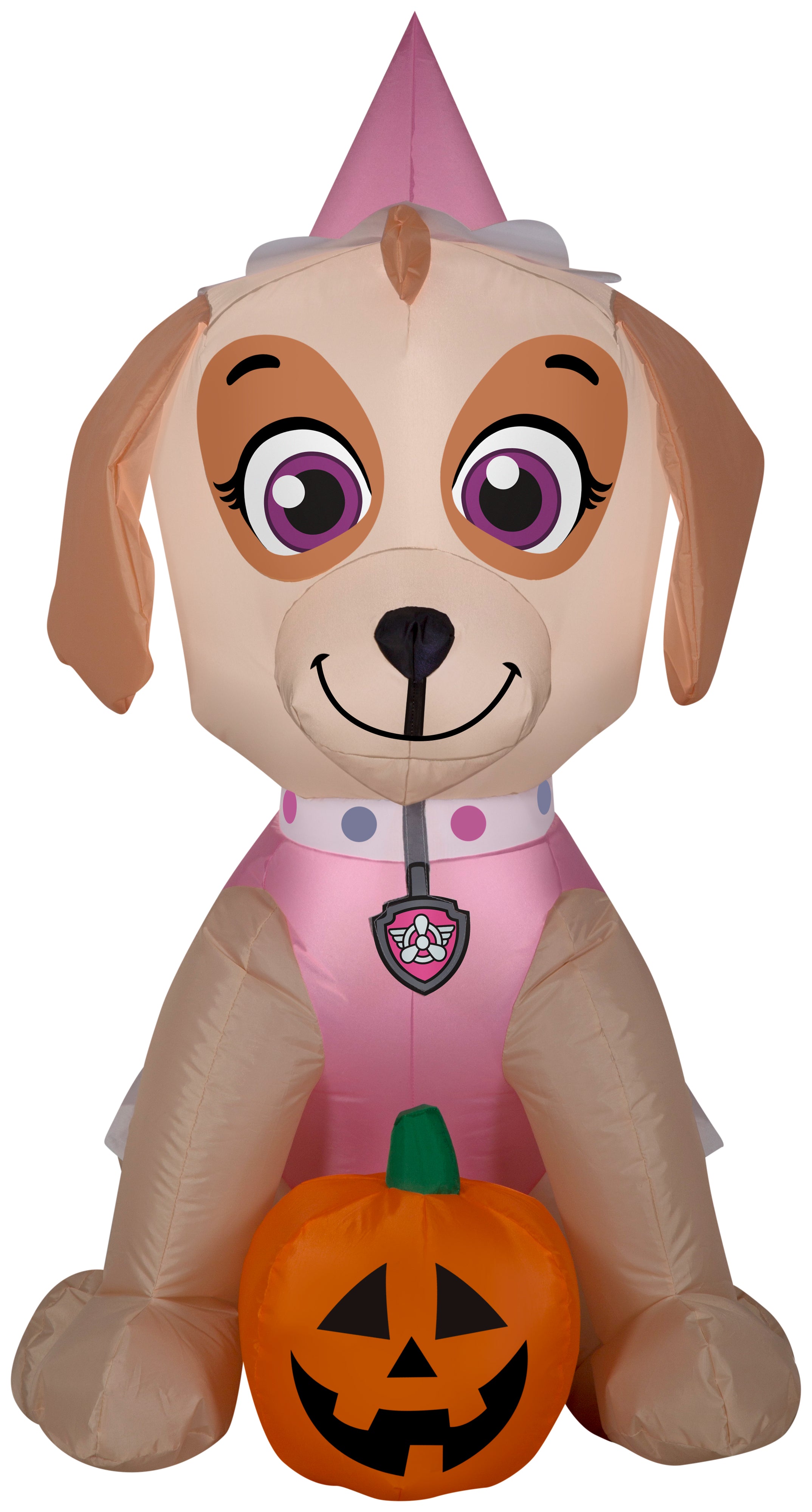 Gemmy Airblown Skye w/Pumpkin Nick, 3 ft Tall, Multi