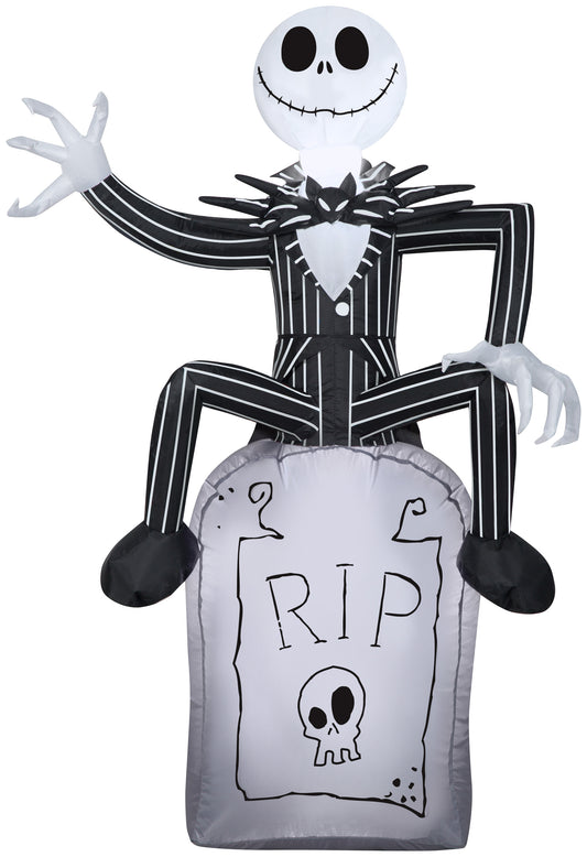 3.5-Ft Disney Jack Skellington Tombstone Inflatable