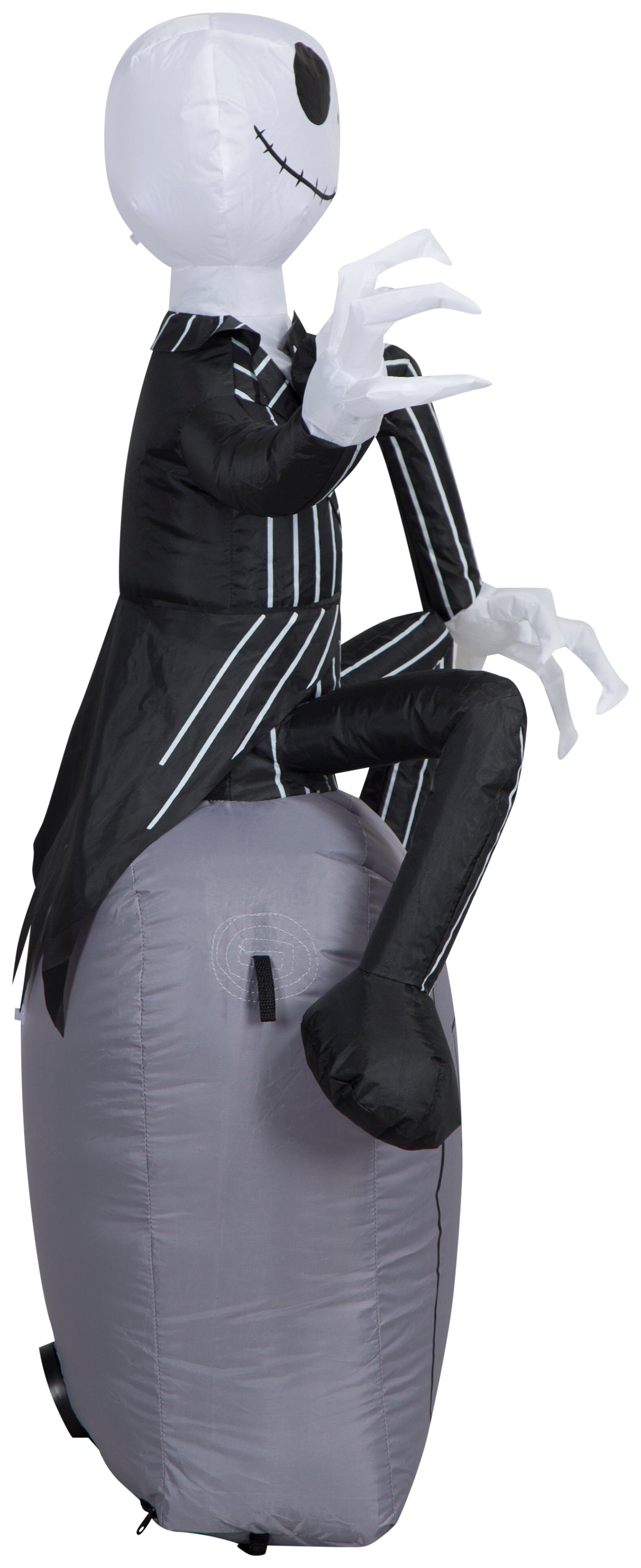 Gemmy Airblown Inflatable Jack Skellington on Tombstone Disney, 3.5 ft Tall, Multicolored