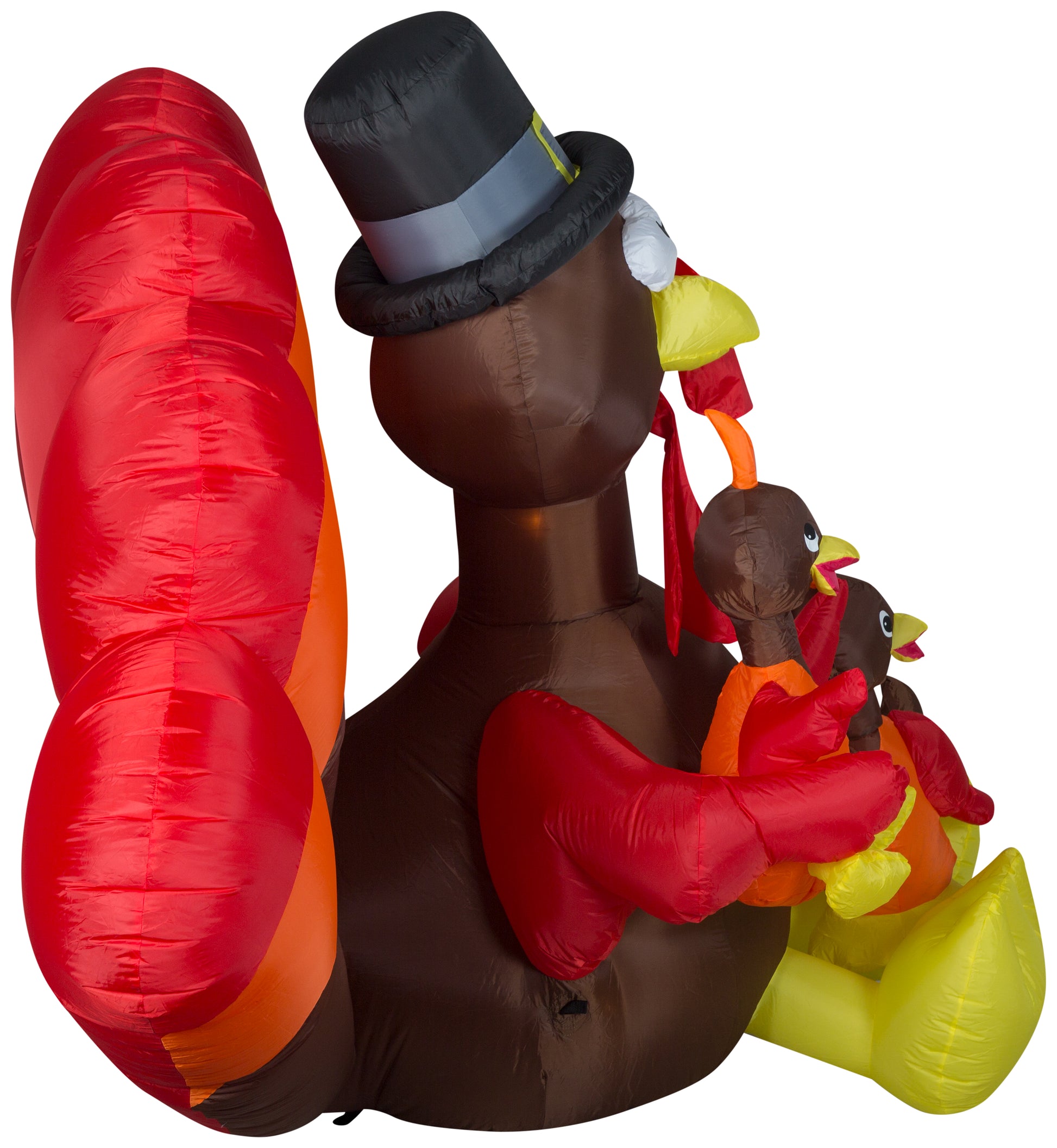 8.5-Ft Turkey Family Scene Thanksgiving Inflatable image 3