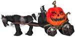 Load image into Gallery viewer, 14 ft. Projection Inflatable-Fire and Ice Grim Reaper Carriage Outdoor Yard Halloween Decor
