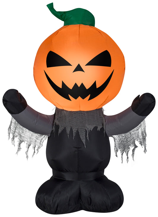 3.5' Scary Pumpkin Reaper Halloween Inflatable