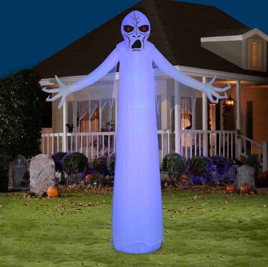 12' Lightshow ShortCircuit Ghostly Ghoul Giant (Blue) Halloween Inflatable lifestyle