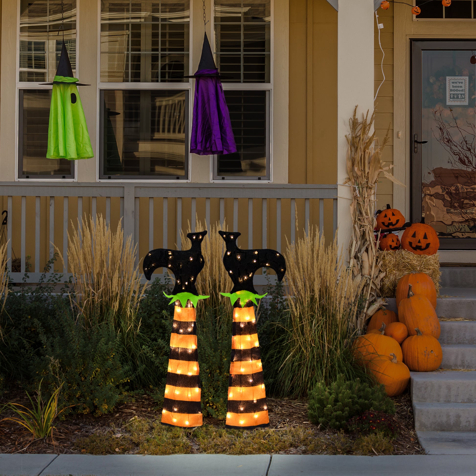 36-Inch Upside-Down Witch Legs Pre-Lit Halloween Yard Art lifestyle