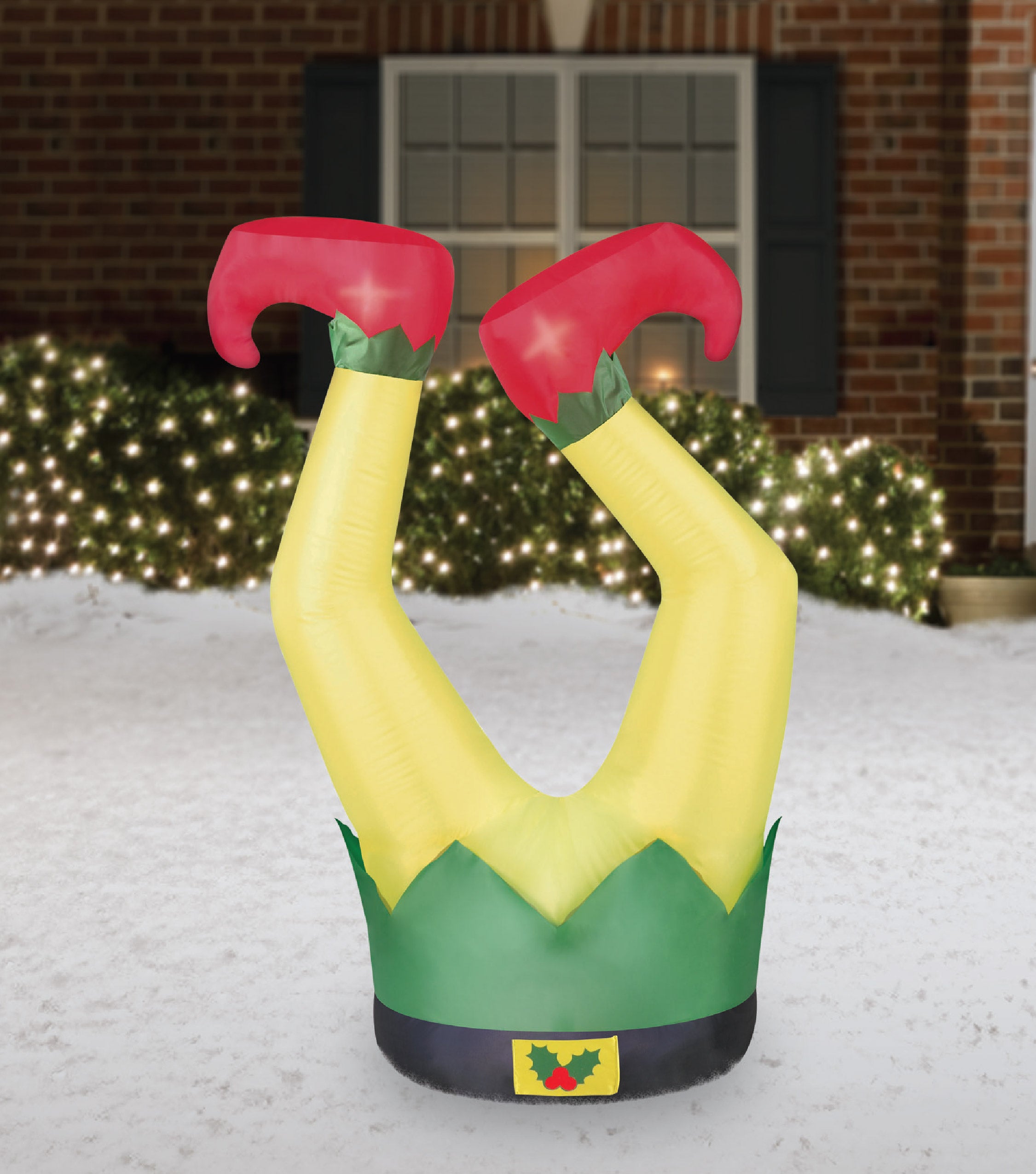 Occasions 3.5' Inflatable Elf Legs, 3.5 ft Tall, Multicolored