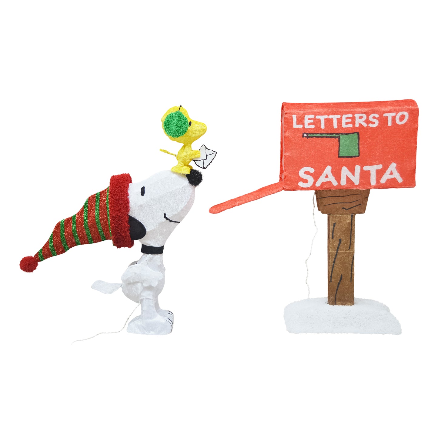 42-Inch Peanuts Letters-to-Santa 3-Piece Pre-Lit Yard Art Set image 4