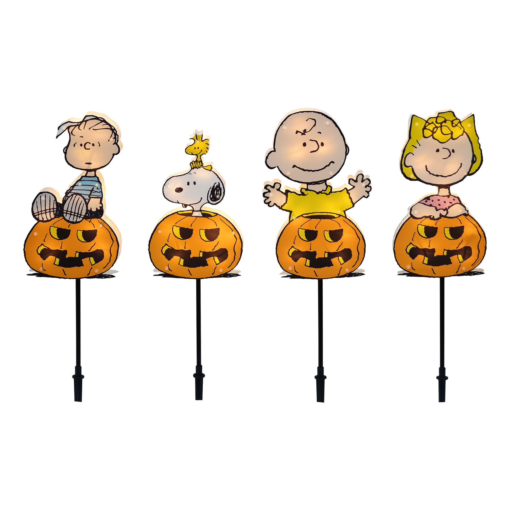 Peanuts 26in Peanuts PreLit PVC Pathway Markers 4count Great Pumpkin Gang