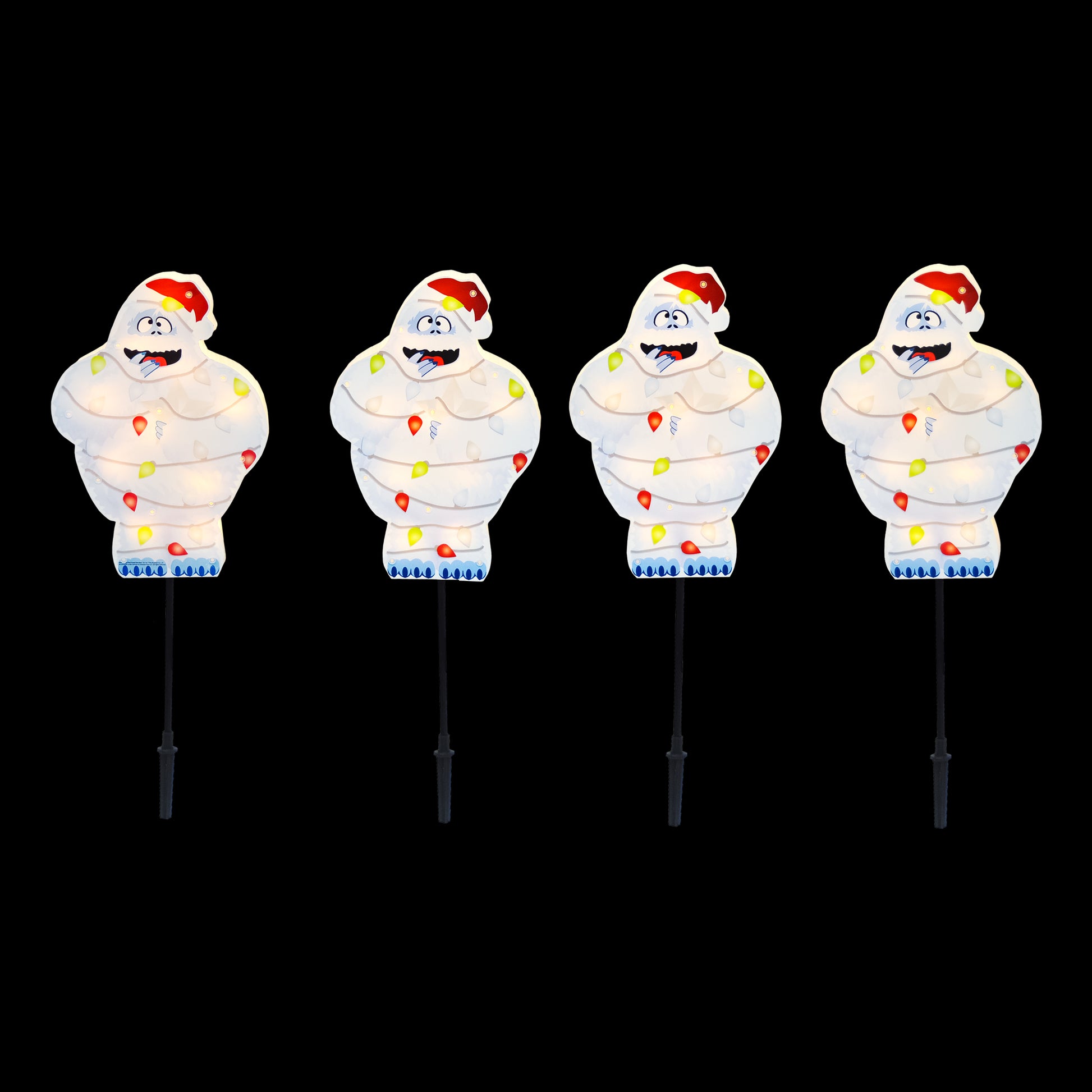 12-Inch Rudolph Pre-Lit PVC Pathway Markers 4-Count BumbleS Christmas Décor image 3