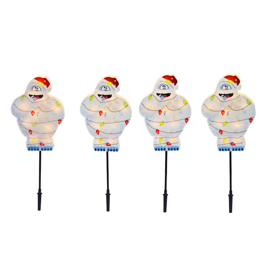 12-Inch Rudolph Pre-Lit PVC Pathway Markers 4-Count BumbleS Christmas Décor