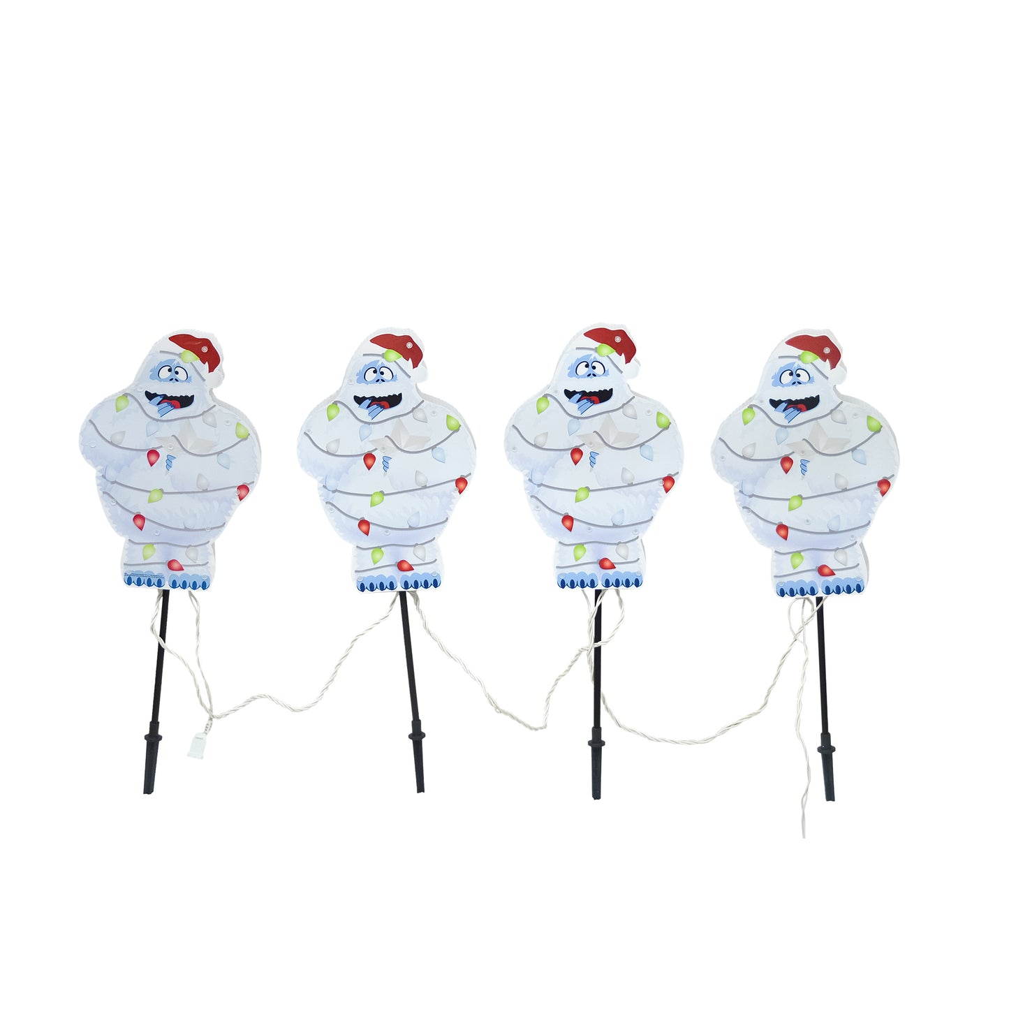 12-Inch Rudolph Pre-Lit PVC Pathway Markers 4-Count BumbleS Christmas Décor image 4