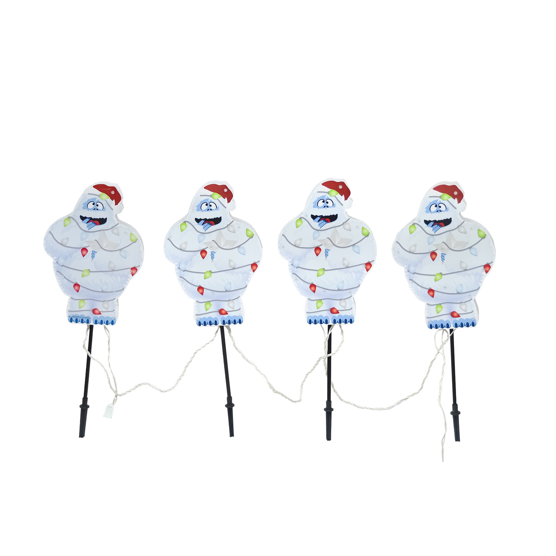 12-Inch Rudolph Pre-Lit PVC Pathway Markers 4-Count BumbleS Christmas Décor image 4