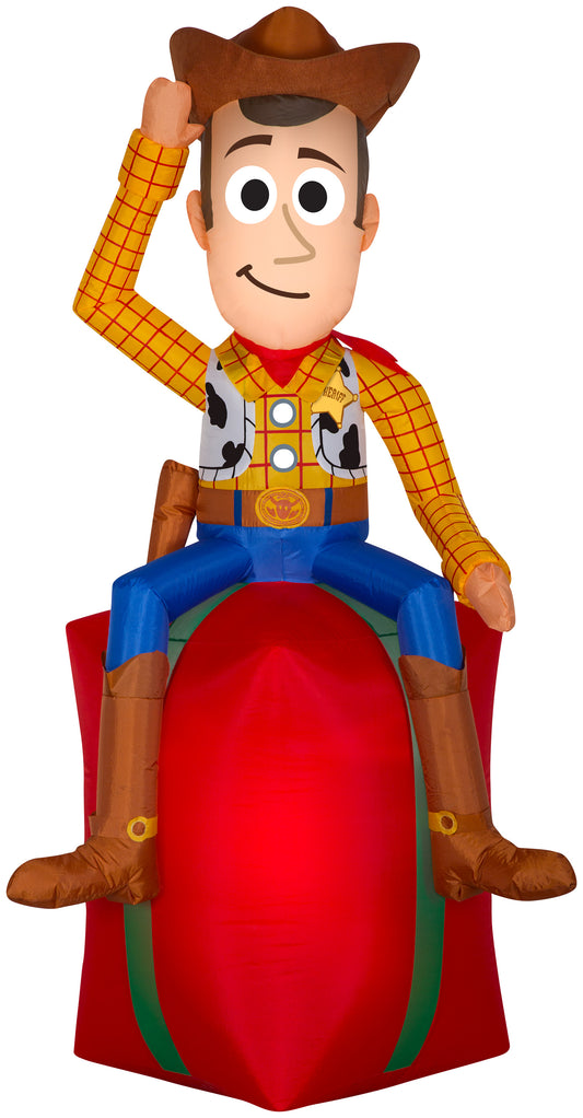 5.5' Toy Story Woody on Present Disney Christmas Inflatable