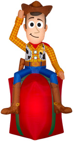 Load image into Gallery viewer, 5.5&#39; Airblown Toy Story Woody on Present Disney Christmas Inflatable
