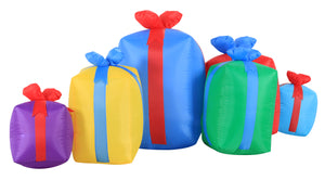 Occasions 8' INFLATABLE ROW OF PRESENTSNON METALLIC, 8 ft Tall, Multicolored