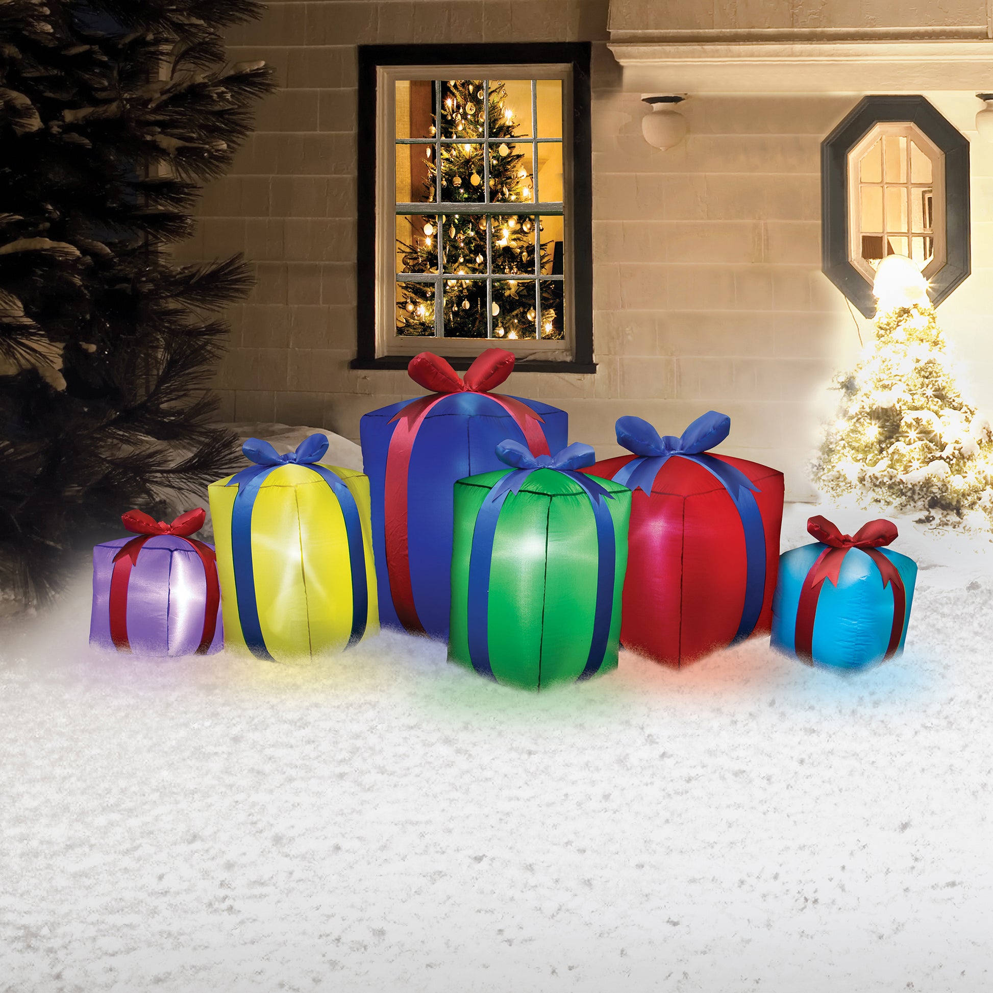 Occasions 8' INFLATABLE ROW OF PRESENTSNON METALLIC, 8 ft Tall lifestyle