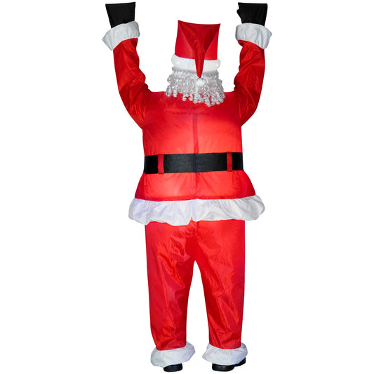 Christmas Inflatable Realistic Roof Hangin' Santa, 6.5 ft Tall