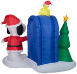 Load image into Gallery viewer, 6.5&#39; Airblown Snoopy and Woodstock w/Mailbox Scene Peanuts Christmas Inflatable
