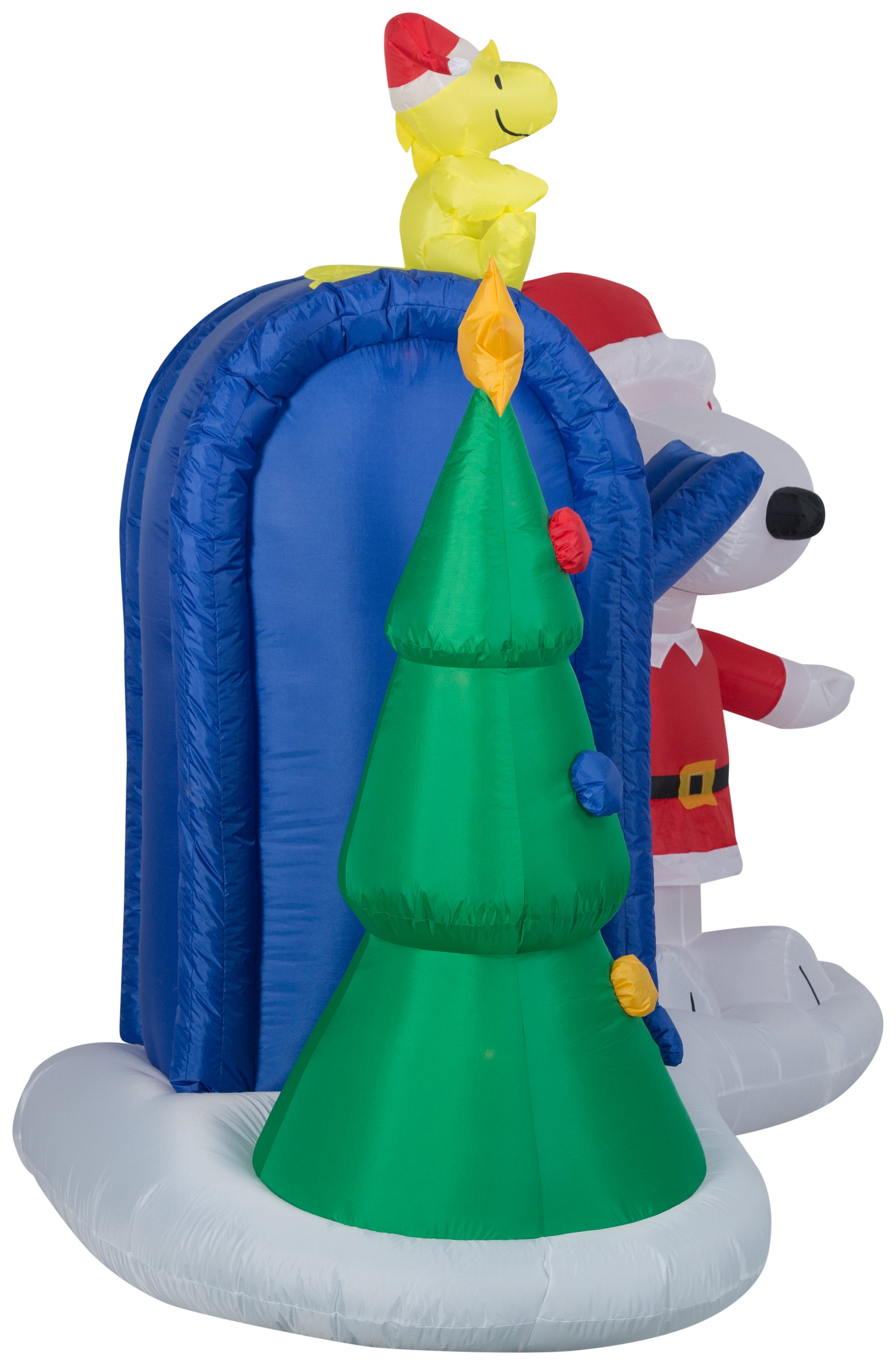 6.5' Snoopy and Woodstock w/Mailbox Scene Peanuts Christmas Inflatable image 3