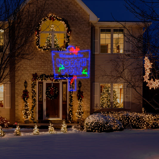 Red, Green & Blue North Pole Lightshow Projection lifestyle