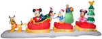 Load image into Gallery viewer, Gemmy Animated Airblown Inflatable Mickey Mouse and Friends Sleigh Scene, 15 ft Wide

