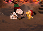Load image into Gallery viewer, Peanuts 28in Peanuts 2D LED PreLit Yard Decor Sport Snoopy and Woodstock Hockey, Yellow
