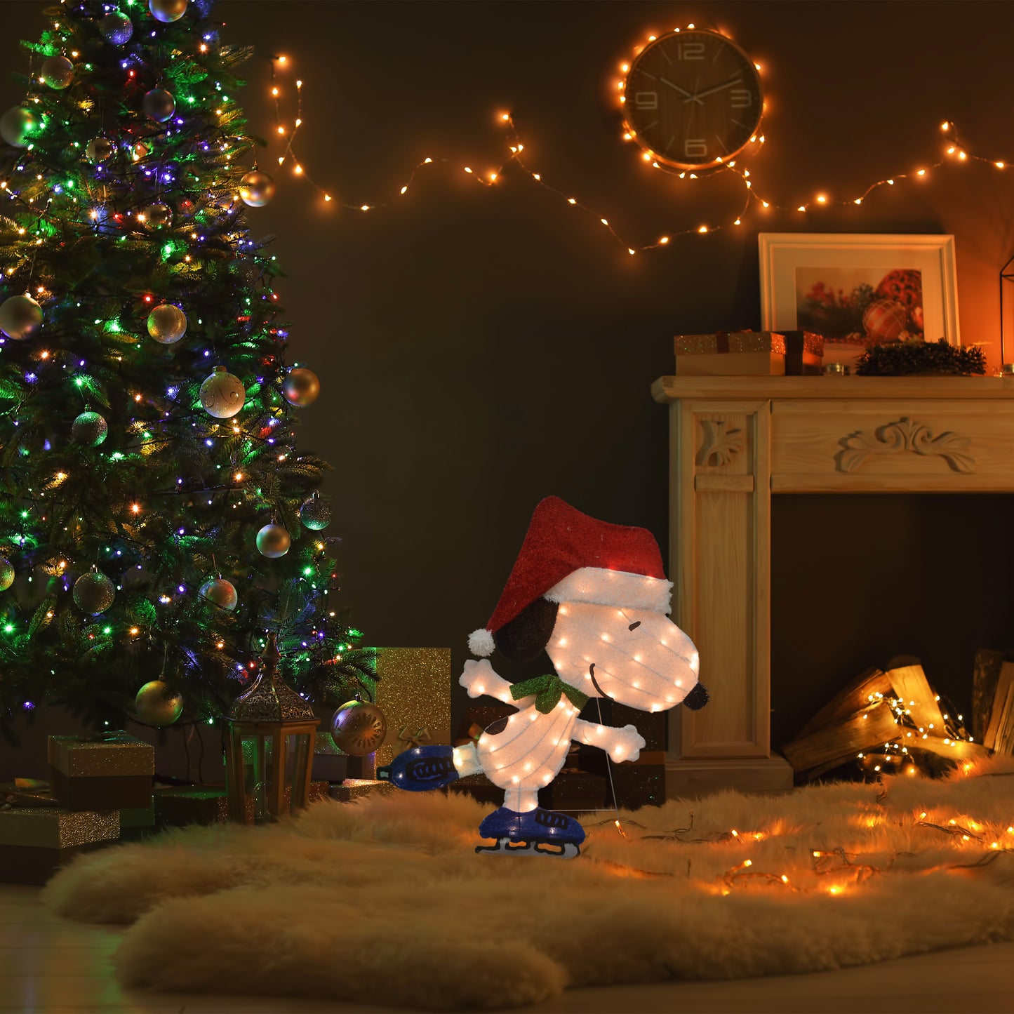Peanuts 32 Peanuts LED L2D PreLit Sport Snoopy Skating image 5