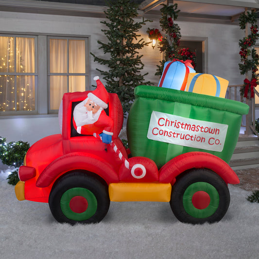 6' Animated Dump Truck w/Presents - Christmas Inflatable lifestyle
