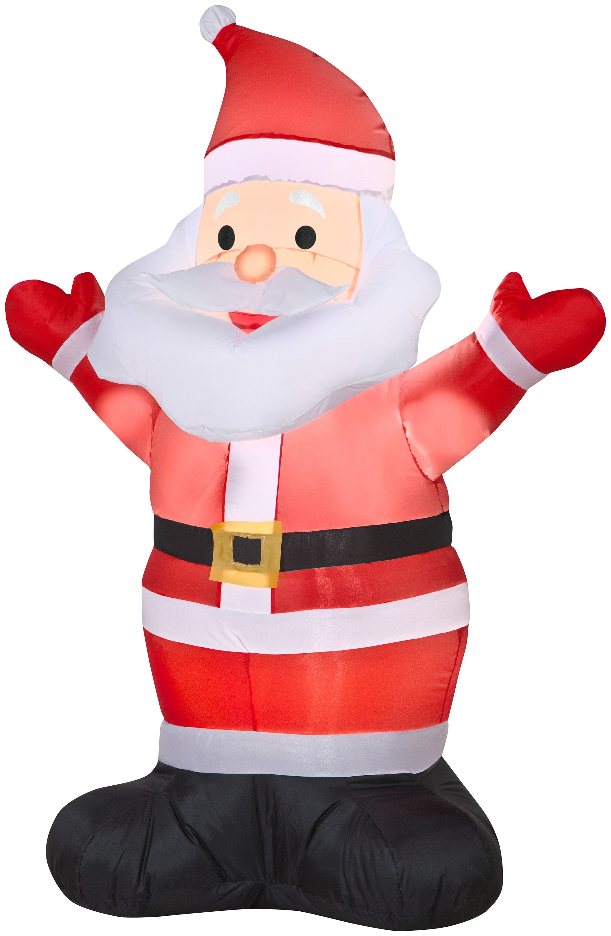 Gemmy Christmas Airblown Inflatable Inflatable Santa, 4 ft Tall, red