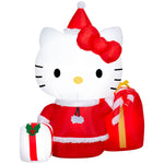 Load image into Gallery viewer, Gemmy Christmas Airblown Inflatable Hello Kitty w/Presents Scene , 4 ft Tall, White

