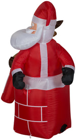 Load image into Gallery viewer, 4&#39; Airblown Santa on Fire Comical Christmas Inflatable
